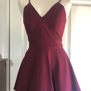 Burgundy red dress